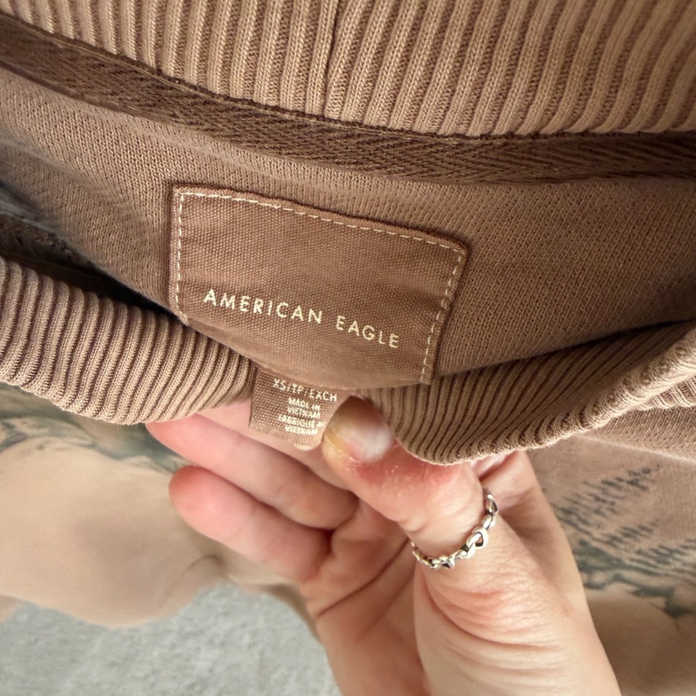 American Eagle Bear Graphic Mock Neck Sweatshirt - Picture 3 of 5